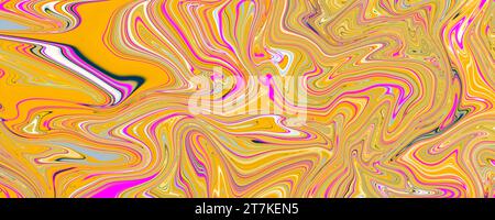 Fond de peinture abstraite colorée. Fond de peinture liquide. Texture abstraite de peinture fluide. Mélange coloré intensif de couleurs vives Banque D'Images