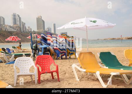 20 juin 2023 Netanya Israel hôtels plage de mer Banque D'Images