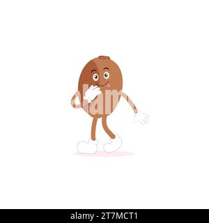 Kiwi fruit sourit. Émoticônes de dessin animé mignon. Icônes emoji. Personnage kiwi avec un visage cool et des lunettes de soleil. Parfait pour les enfants, la marchandise et l'autocollant Illustration de Vecteur