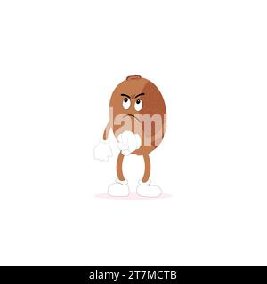 Kiwi fruit sourit. Émoticônes de dessin animé mignon. Icônes emoji. Personnage kiwi avec un visage cool et des lunettes de soleil. Parfait pour les enfants, la marchandise et l'autocollant Illustration de Vecteur