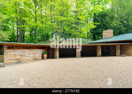 Kentuck Knob, architecture de style Usonien conçue par Frank Lloyd Wright, Farmington, PA, USA Banque D'Images