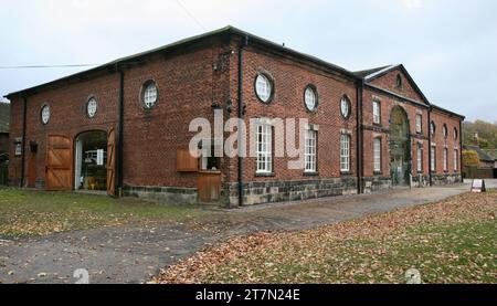 Une vue de l'ancien Coach House et écuries à Astley Hall, Astley Park, Chorley, Lancashire, Royaume-Uni, Europe Banque D'Images