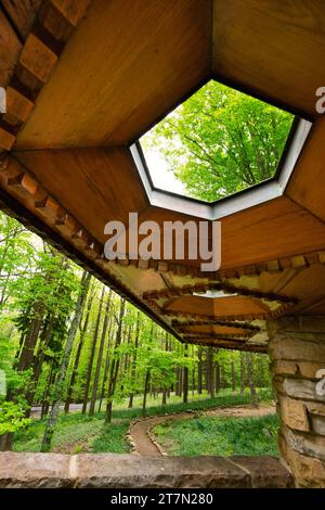 Kentuck Knob, architecture de style Usonien conçue par Frank Lloyd Wright, Farmington, PA, USA Banque D'Images