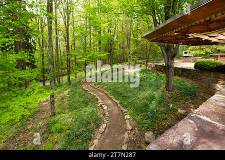 Kentuck Knob, architecture de style Usonien conçue par Frank Lloyd Wright, Farmington, PA, USA Banque D'Images