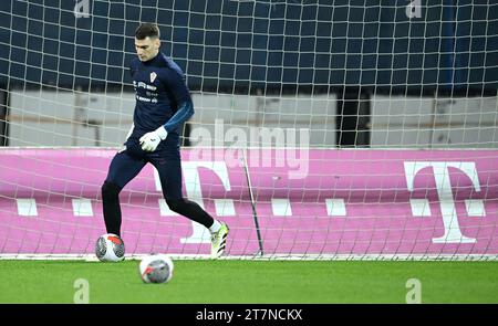 Zagreb, Hrvatska. 16 novembre 2023. Dominik Livakovic lors de l'entraînement de l'équipe croate de football avant le match de qualification pour L'EURO 2024 contre la Lettonie à Zagreb, Croatie le 16. Novembre 2023. Photo : Marko Lukunic/PIXSELL crédit : Pixsell/Alamy Live News Banque D'Images