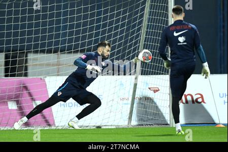 Zagreb, Hrvatska. 16 novembre 2023. Ivica Ivusic lors de l'entraînement de l'équipe croate de football avant le match de qualification pour L'EURO 2024 contre la Lettonie à Zagreb, Croatie le 16. Novembre 2023. Photo : Marko Lukunic/PIXSELL crédit : Pixsell/Alamy Live News Banque D'Images