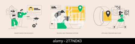 La technologie pour les enfants abstrait concept illustrations vectorielles. Illustration de Vecteur