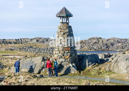 Fishermen’s Memorial Ferkingstad, Île de Karmøy, Comté de Rogaland, Norvège Banque D'Images