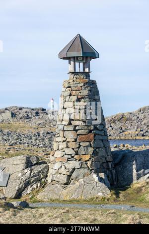 Fishermen’s Memorial Ferkingstad, Île de Karmøy, Comté de Rogaland, Norvège Banque D'Images