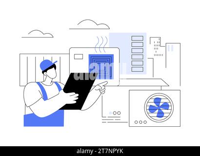 Illustration vectorielle abstraite d'inspection HVAC. Illustration de Vecteur