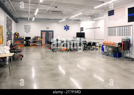 Le lycée de carrière et d'enseignement technique à Idaho Falls, Idaho. Banque D'Images