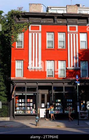 192 Books, 192 10th Ave, New York, NYC vitrine d'une librairie dans le quartier de Chelsea à Manhattan. Banque D'Images