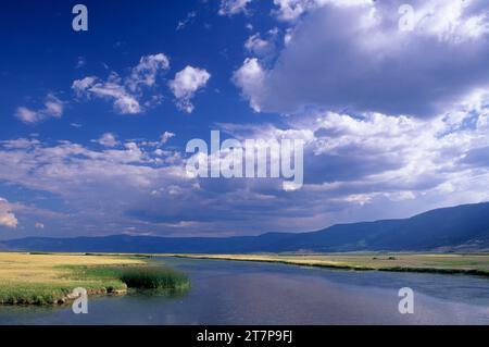 Ana River, Summer Lake Wildlife Area, Oregon Banque D'Images