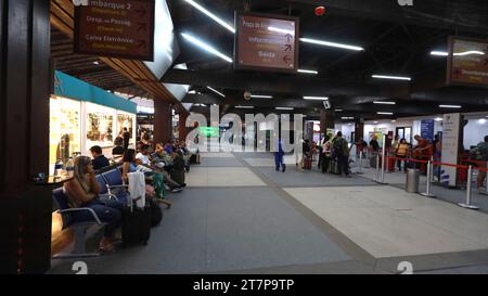 porto seguro, bahia, brésil - 20 octobre 2023 : salon à l'aéroport de Porto Seguro à l'extrême sud de Bahia. Banque D'Images