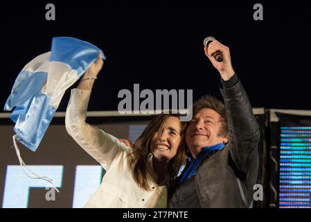 Capitale de Cordoue, Cordoue, ARGENTINE. 16 novembre 2023. Le candidat à la présidence de la Libertad Avanza (LLA), Javier Milei, clôt sa campagne électorale dans la capitale Cordoue. (Image de crédit : © Daniel Bustos/ZUMA Press Wire) USAGE ÉDITORIAL SEULEMENT! Non destiné à UN USAGE commercial ! Banque D'Images