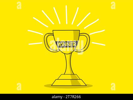 Illustration vectorielle plate simple d'un trophée Illustration de Vecteur
