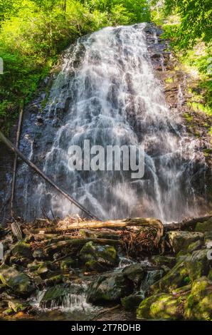 Crabtree Falls sur Blue Ridge Parkway Banque D'Images