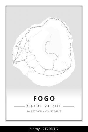 Plan de rue art de l'île de Fogo au Cap-Vert - Afrique Banque D'Images