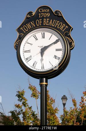 La ville de Beaufort en Caroline du Nord par une journée ensoleillée d'été Banque D'Images