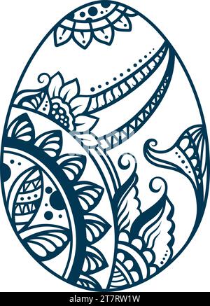 Esthétique florale Dinosaur Egg Silhouette Graphic clip Art Illustration de Vecteur