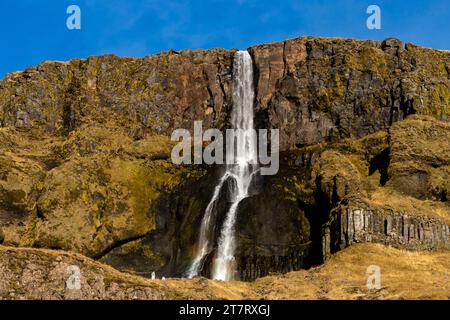 Cascade de Bjarnafoss dans la péninsule de Snaefellsnes Islande Banque D'Images