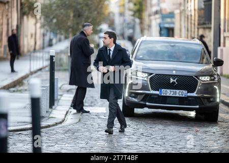 Saint Denis, France. 17 novembre 2023. Stéphane Sejourne, secrétaire général du parti libéral au pouvoir français Renaissance, arrive pour une réunion avec le président français réunissant plusieurs dirigeants de partis politiques français dans la banlieue parisienne de Saint-Denis le 17 novembre 2023. Photo Eliot Blondet/ABACAPRESS.COM crédit : Abaca Press/Alamy Live News Banque D'Images