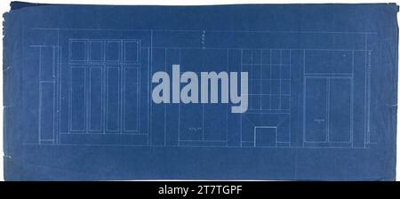 Adolf Loos (Entwerfer in) Maison Tristan Tzara, Paris XVIII, 15, Avenue Junot, France, mur de cheminée. Blueprint 1925 Planung, 1926 Bauausführung Banque D'Images