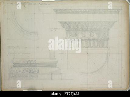 Alfred Castelliz (Zeichner in) Rome, Musée Capitole, capitales romaines, plan d'étage, ouvert. Papier, moyen -fort ; dessin au crayon 1899 , 1899 Banque D'Images