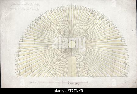 Johann Aman (Architekt in) Vienne I, Hofburg, tract Leopoldinien, Josefkapelle, tombe sainte. Graphite (présentation) ; laqué jaune 1815-1834, 1815/1834 Banque D'Images