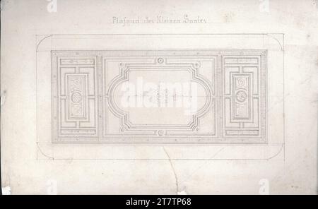 Ferdinand Kirschner (Architekt in) Vienna I, Hofburg, Redoutensa altrak, petite salle de redéfinition, projet de reconception du plafond. Graphite vers 1874 Banque D'Images