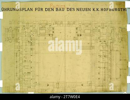 Carl von Hasenauer Vienna I, Burgtheater, scène, rez-de-chaussée, plan d'étage. Pause Banque D'Images