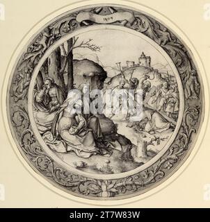 Lucas Hugensz. Van Leyden Crossing. Gravure sur cuivre 1509, 1509 Banque D'Images