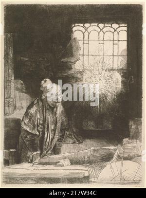 Rembrandt Harmensz. Van Rijn Faust. Gravure, gravure sur cuivre et rebord ; révisé avec un couteau à berceau pour mezzotinto vers 1652 Banque D'Images