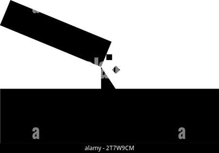 Le béton verse l'icône de coulée couleur noire illustration vectorielle image de style plat simple Illustration de Vecteur