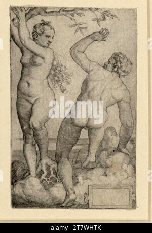 Barthel Beham Apoll et Daphne. Gravure sur cuivre Banque D'Images