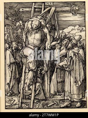 Albrecht Dürer l'acceptation croisée (petite passion, 27). Gravure sur bois ; la feuille est découpée jusqu'au bord de la plaque vers 1509/10 Banque D'Images