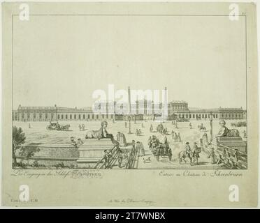 Carl Schütz entrée du château de Schönbrunn. gravure 1783, 1783 Banque D'Images