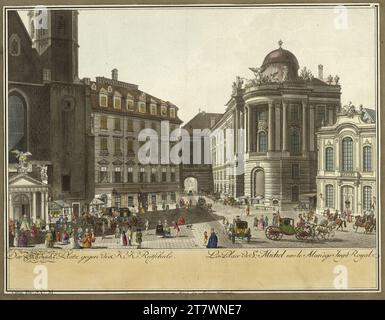 Carl Schütz Michaelerplatz. Gravure colorée 1783, 1783 Banque D'Images