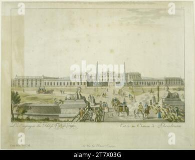 Carl Schütz entrée du château de Schönbrunn. Gravure colorée 1783, 1783 Banque D'Images