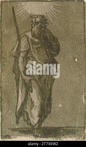 Antonio da Trento Saint Paul. Clair OBSCUR gravure sur bois de trois plaques vers 1524-1527 Banque D'Images