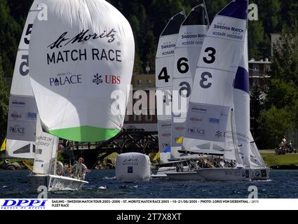 VOILE - SWEDISH MATCH TOUR 2005-2006 - ST. MORITZ MATCH COURSE 2005 - 16-21/08/2005 - PHOTO : LORIS VON SIEBENTHAL / DPPI FLEET COURSE Banque D'Images