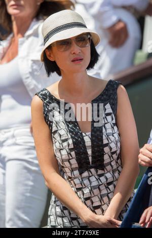 Fleur Pellerin, ministre de la Culture lors de l'Open de France au stade Roland Garros à Paris, France, finale hommes, le 7 juin 2015. Photo Loic Baratoux / DPPI Banque D'Images