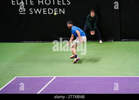 Stockholm, bon pour la Grande académie de tennis, Suède, 11 17 2023, Maxime Cressy contre Maximilian Marterer. . Banque D'Images