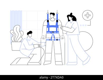 Illustration vectorielle abstraite de la rééducation des lésions médullaires. Illustration de Vecteur