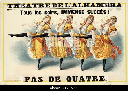 Anonym Theater de l'Alhambra ; pas de quatre .. Couleur autour de 1870/1880 Banque D'Images