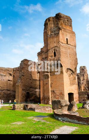 Extérieur, Thermes de Caracalla, site du patrimoine mondial de l'UNESCO, Rome, Latium (Latium), Italie, Europe Banque D'Images