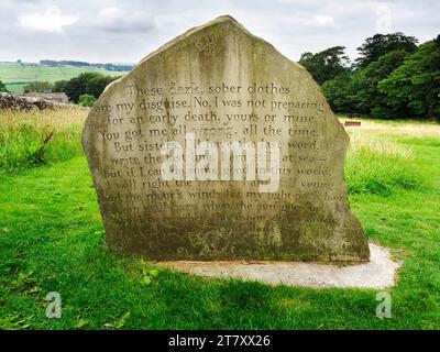The Anne Stone in Parsons Field, Haworth, Yorkshire, Angleterre, Royaume-Uni, Europe Banque D'Images