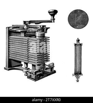 Machine à induction à cylindre, générateur électrique avec un enroulement d'induit en double T par Werner von Siemens, 19e siècle Banque D'Images