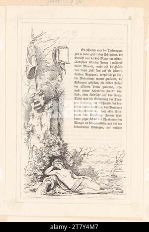 Moritz von Schwind (Zeichner in der Vorlage) Duller, Eduard : Archiduc Carl d'Autriche (illustration de livre). Point en bois 1847, 1847 Banque D'Images