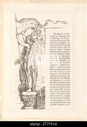 Moritz von Schwind (Zeichner in der Vorlage) Duller, Eduard : Archiduc Carl d'Autriche (illustration de livre). Point en bois 1847, 1847 Banque D'Images